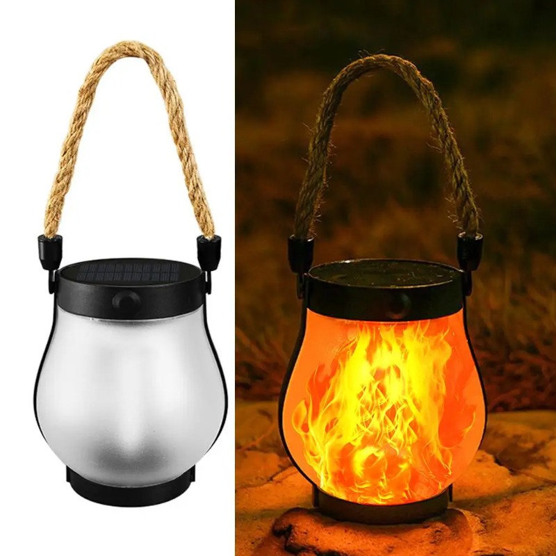 Camping Solar Lantern - Lámpara Solar con Forma de Llama,