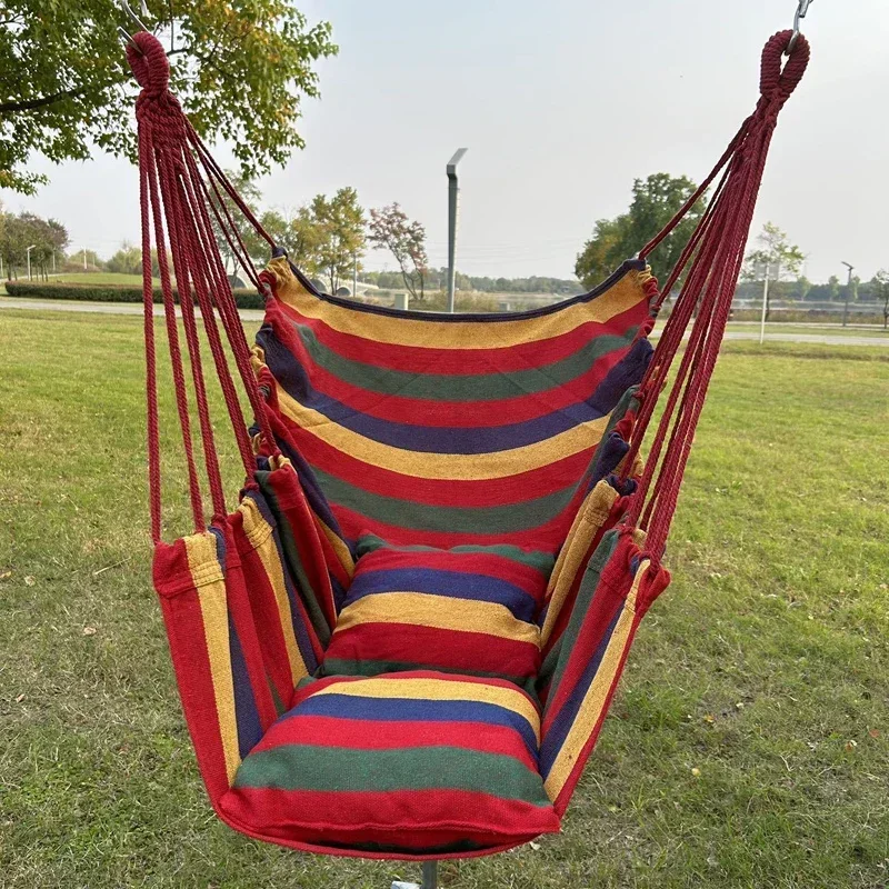 Camping Outdoor Or Indoor - Silla Hamaca de Lona a Rayas