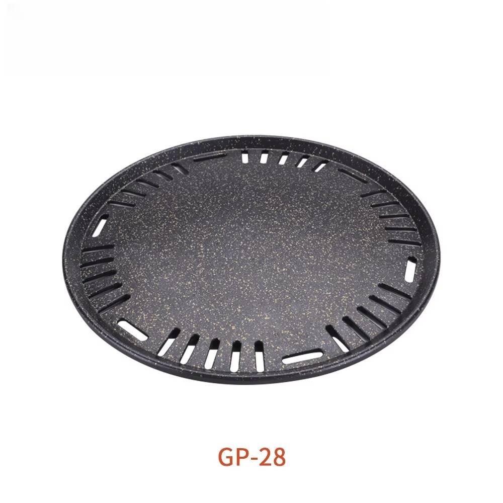 Outdoor Camping Korea - Plato Redondo de Aluminio para Barbacoa,