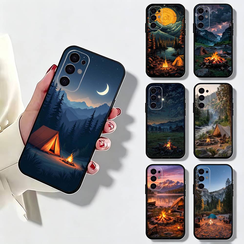 Outdoor Camping Quotes - Funda de Silicona Suave Negra para