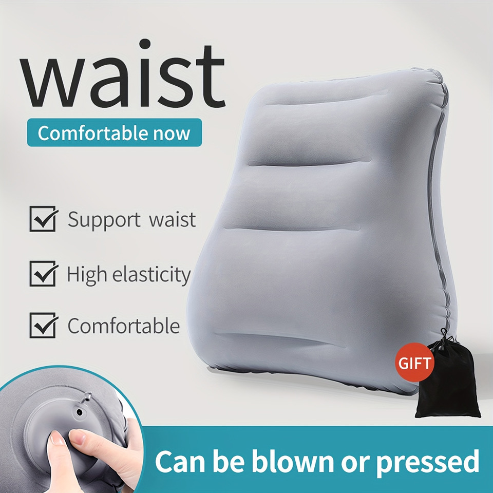 Camp Pillow Compressible - Almohada inflable de soporte Lumbar, cojín