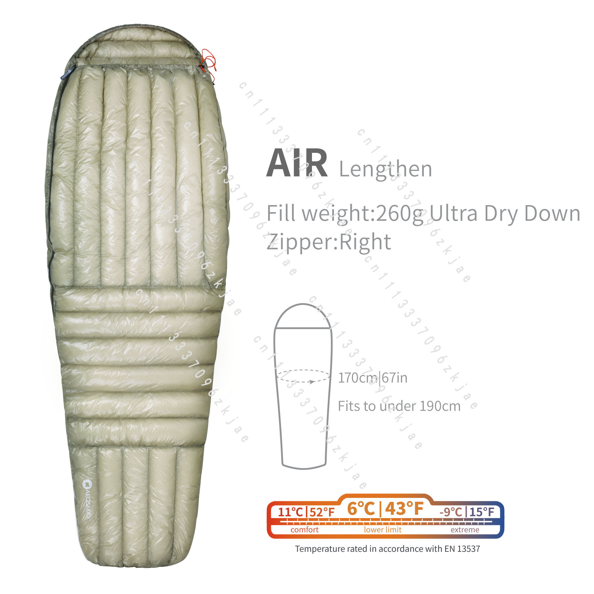 Outdoor Camping Sleeping Bag - AIR 10D 800FP Saco de Dormir