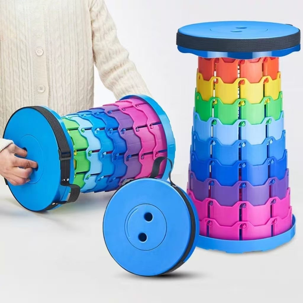 Folding Chair - Taburete Telescópico Plegable Rainbow para Camping,