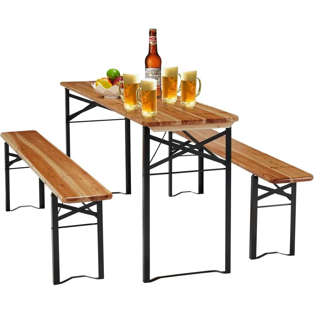 Outdoor Camping Dining Set - Mesa de Picnic Portátil de 3