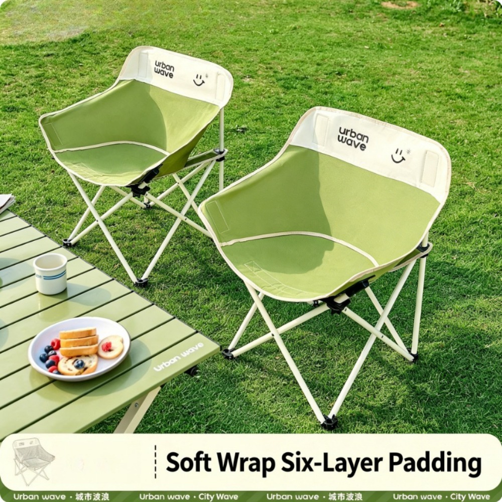 Outdoor Camping High Chair - Silla Plegable para Exteriores, Silla Luna