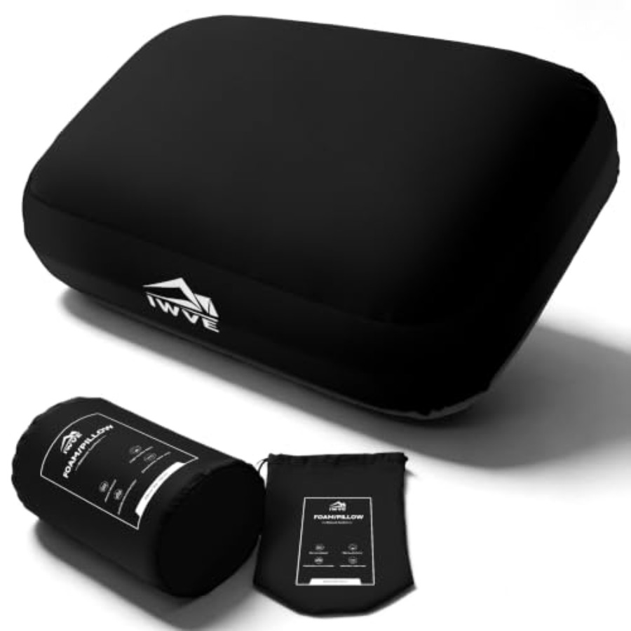 Camp Pillow Compressible - Almohada de Espuma Viscoelástica Gruesa para