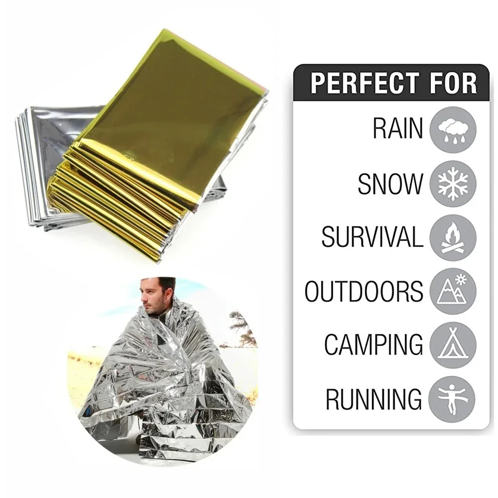 Outdoor Camping Carpet - Manta térmica de emergencia plegable, impermeable,