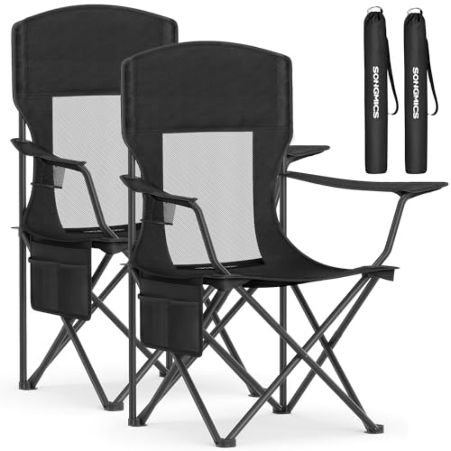 Outdoor Camping High Chair - Paquete de 2 sillas de camping