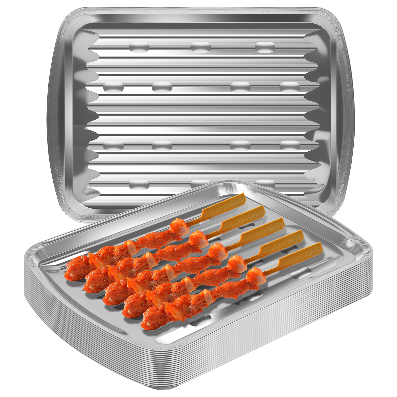 Outdoor Camping Kitchen - Bandejas de papel de aluminio, sartenes