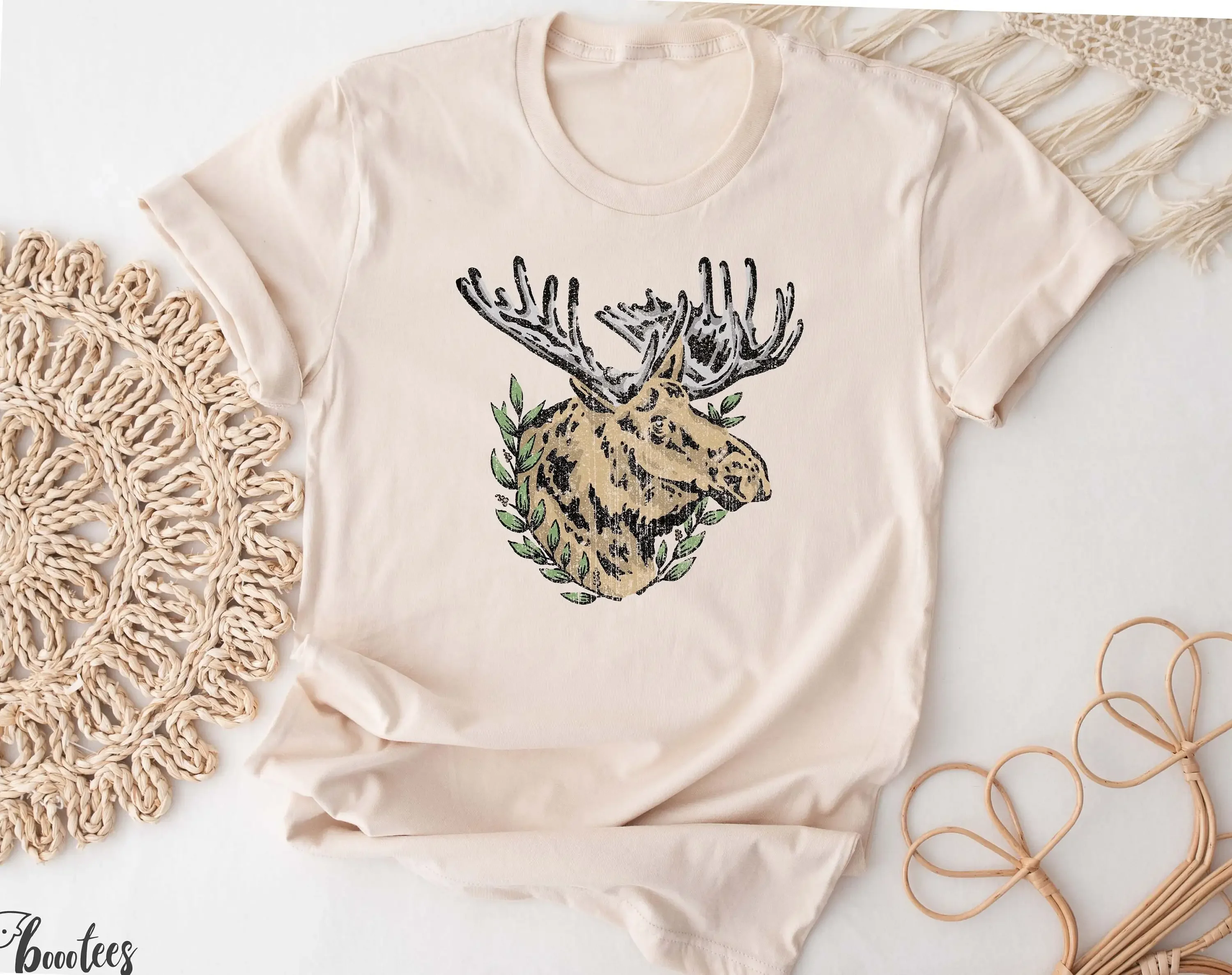 Outdoor Camping Ideas - Camiseta con diseño de alce para