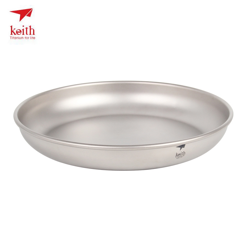 Outdoor Camping Dining Set - Placa de titanio Keith, platos de