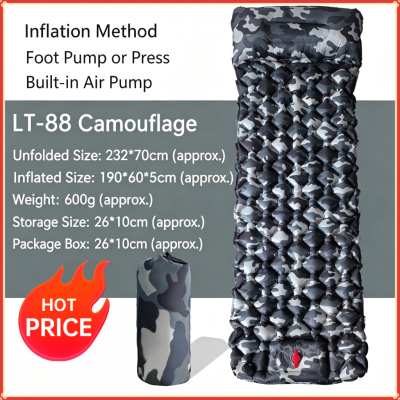 Camp Pillow Compressible - Colchoneta Inflable para Acampar al Aire