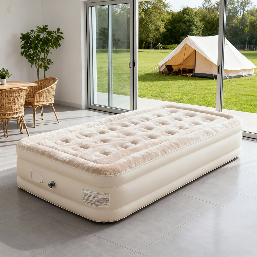 Camping Outdoor Or Indoor - Colchón de aire con bomba integrada,