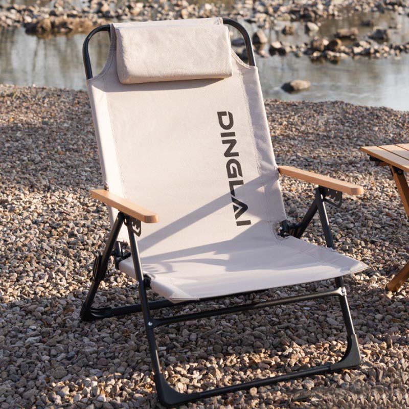 Outdoor Camping High Chair - Silla Plegable para Exteriores, Silla Reclinable
