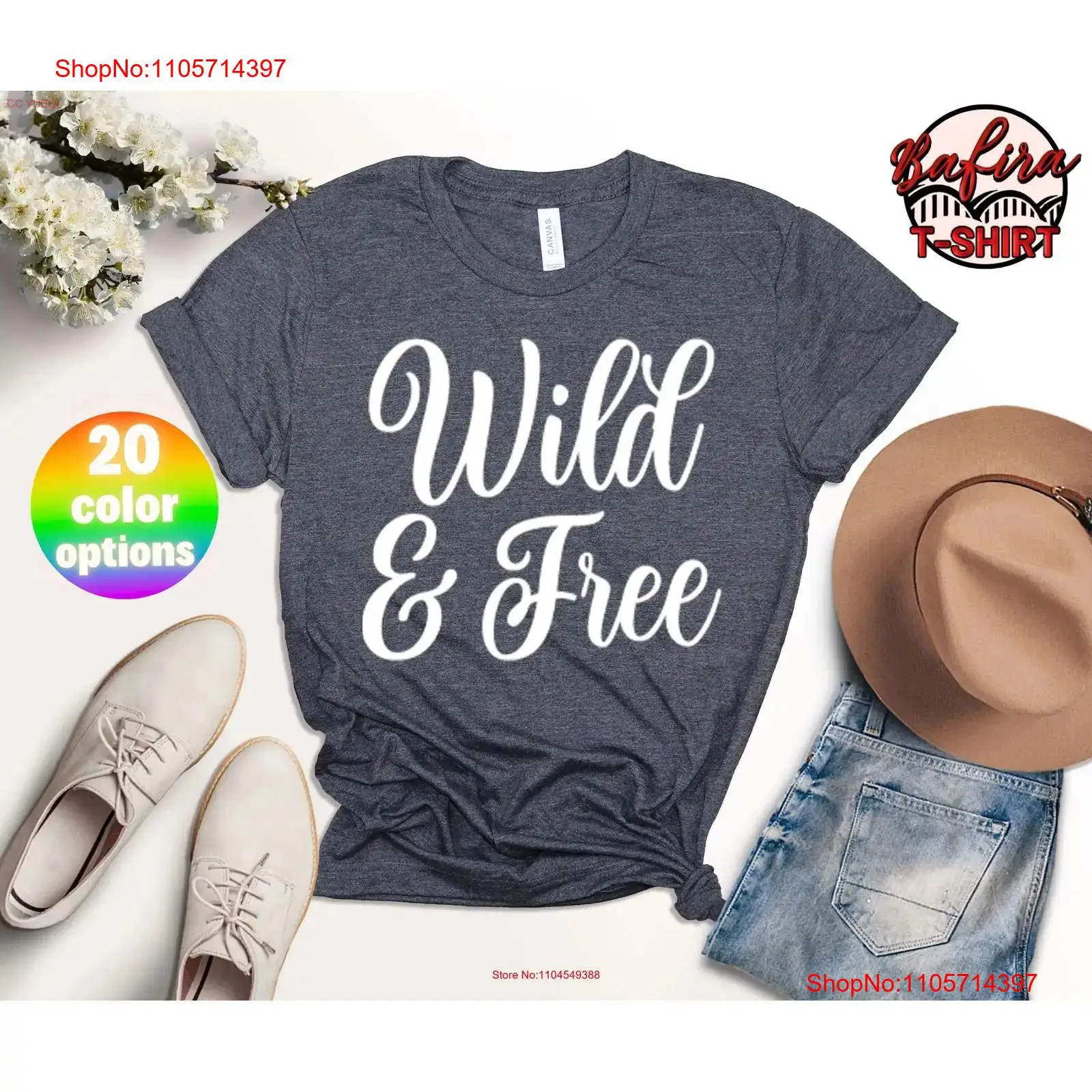 Outdoor Camping Quotes - Camiseta Wild And Free, ropa bohemia