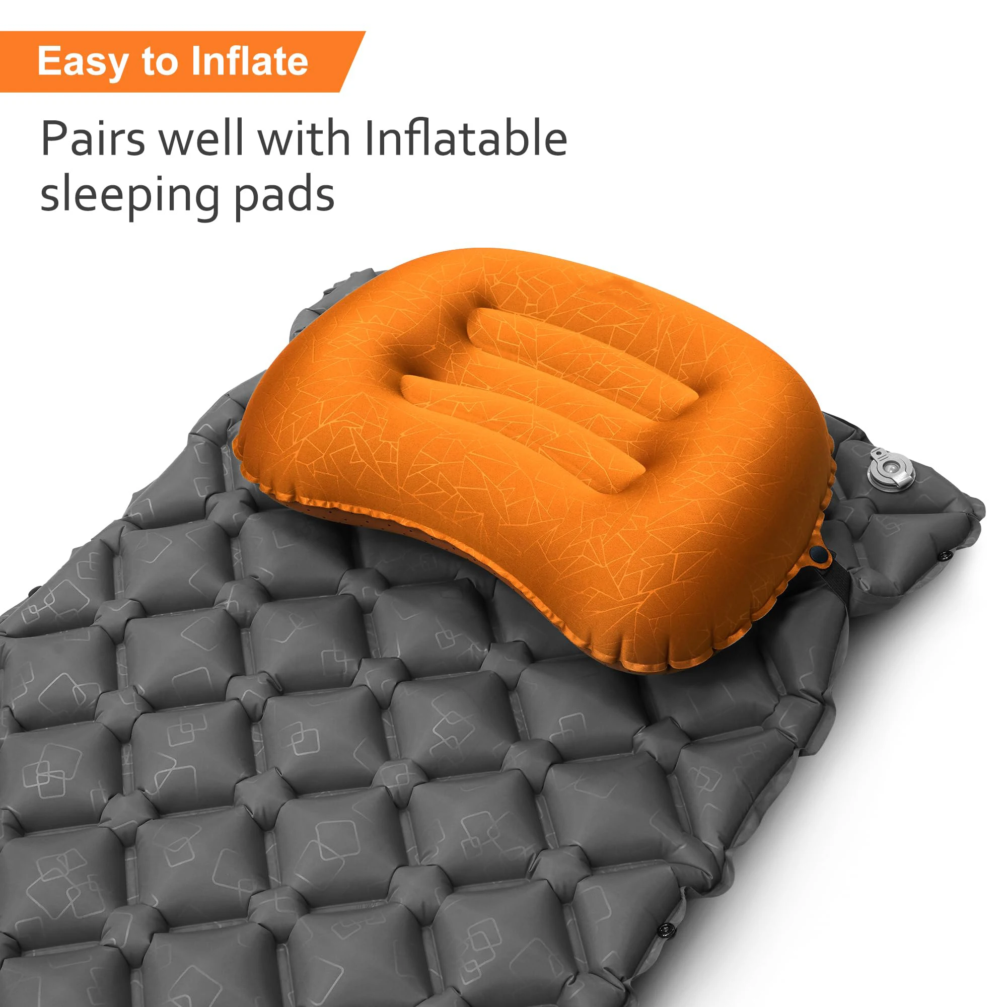 Camp Pillow Compressible - Almohada inflable ultraligera para viajes y