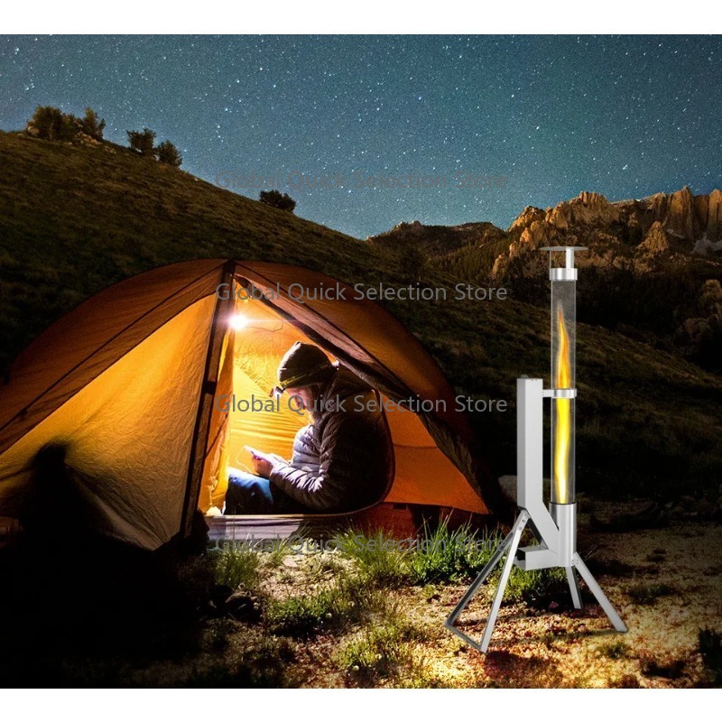 Estufa de pellets para exterio - Outdoor Camping Heater reseña y precio