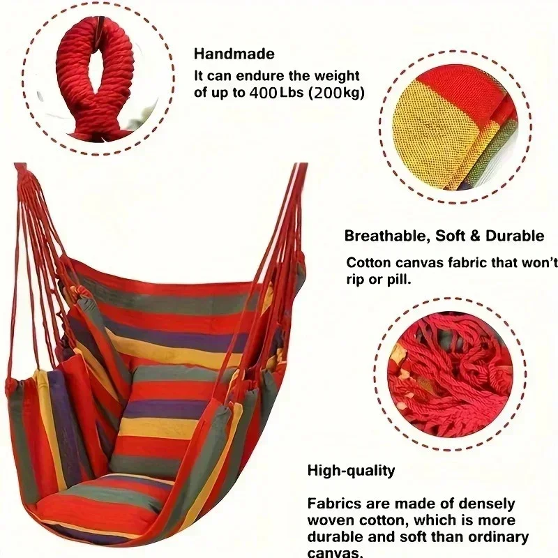 Silla Hamaca de Lona a Rayas C - Camping Outdoor Or Indoor reseña y precio