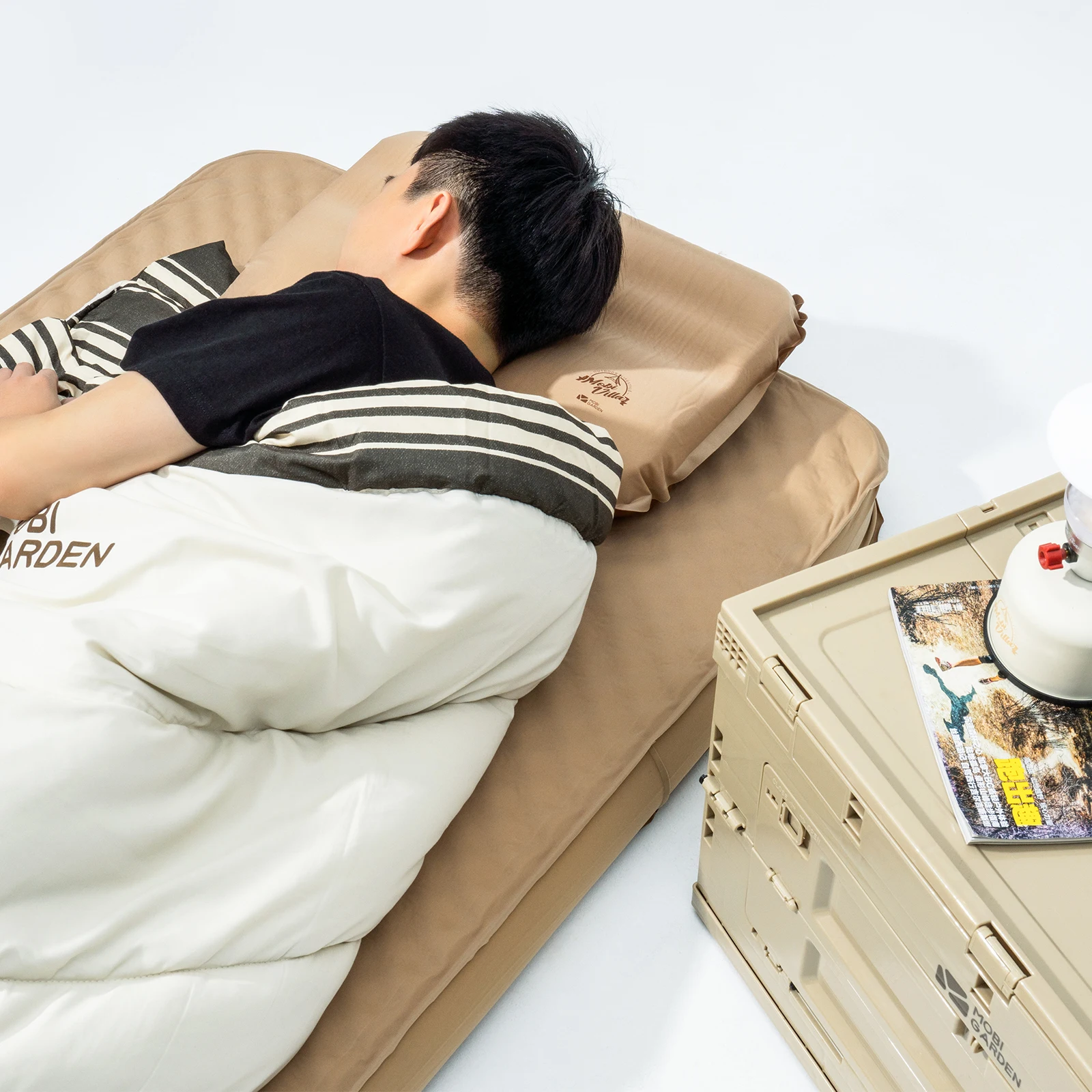 MOBI GARDEN-almohada inflable  - Camp Pillow Compressible reseña y precio