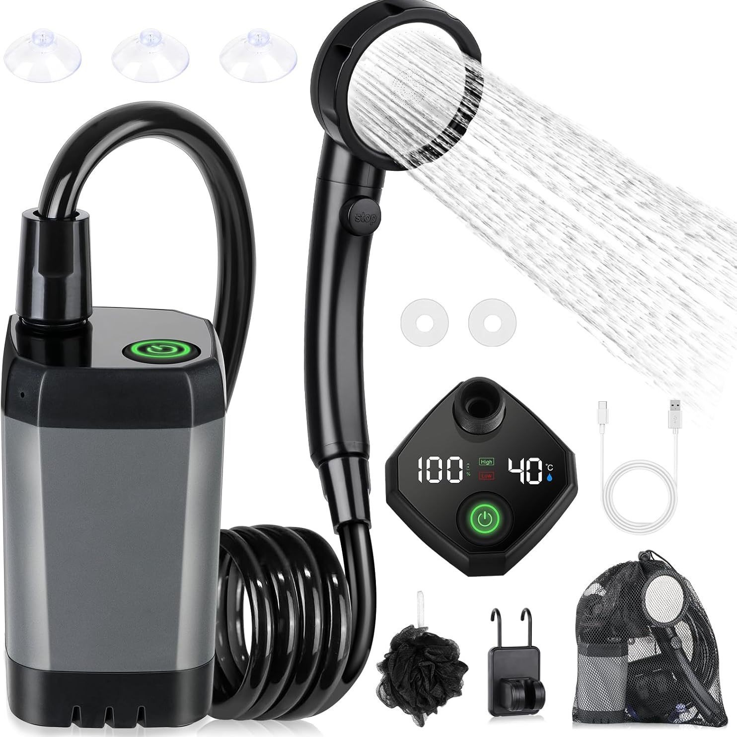 Ducha Eléctrica Portátil Autoc - Outdoor Camping Carpet reseña y precio