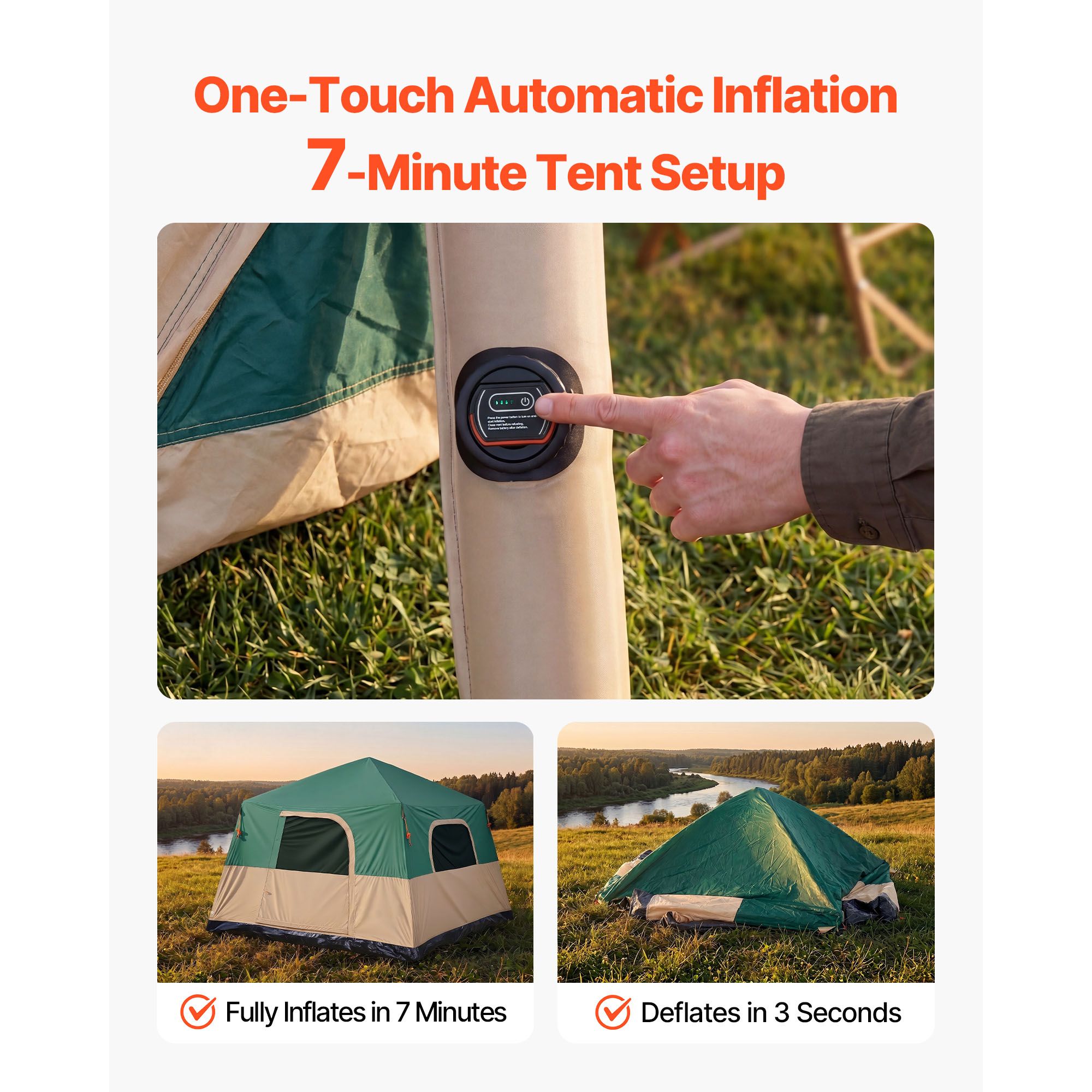 Carpa de Camping, Carpa Inflab - Outdoor Camping On Youtube reseña y precio