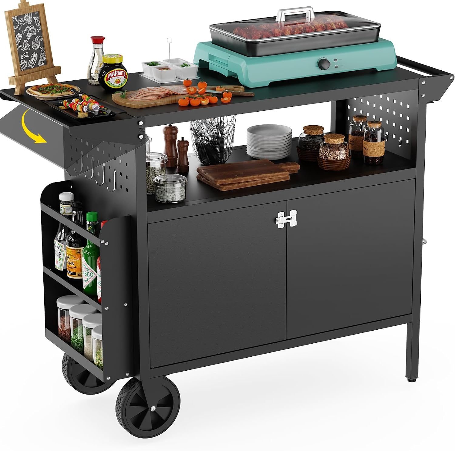 Carrito de parrilla para exter - Outdoor Camping Kitchen reseña y precio