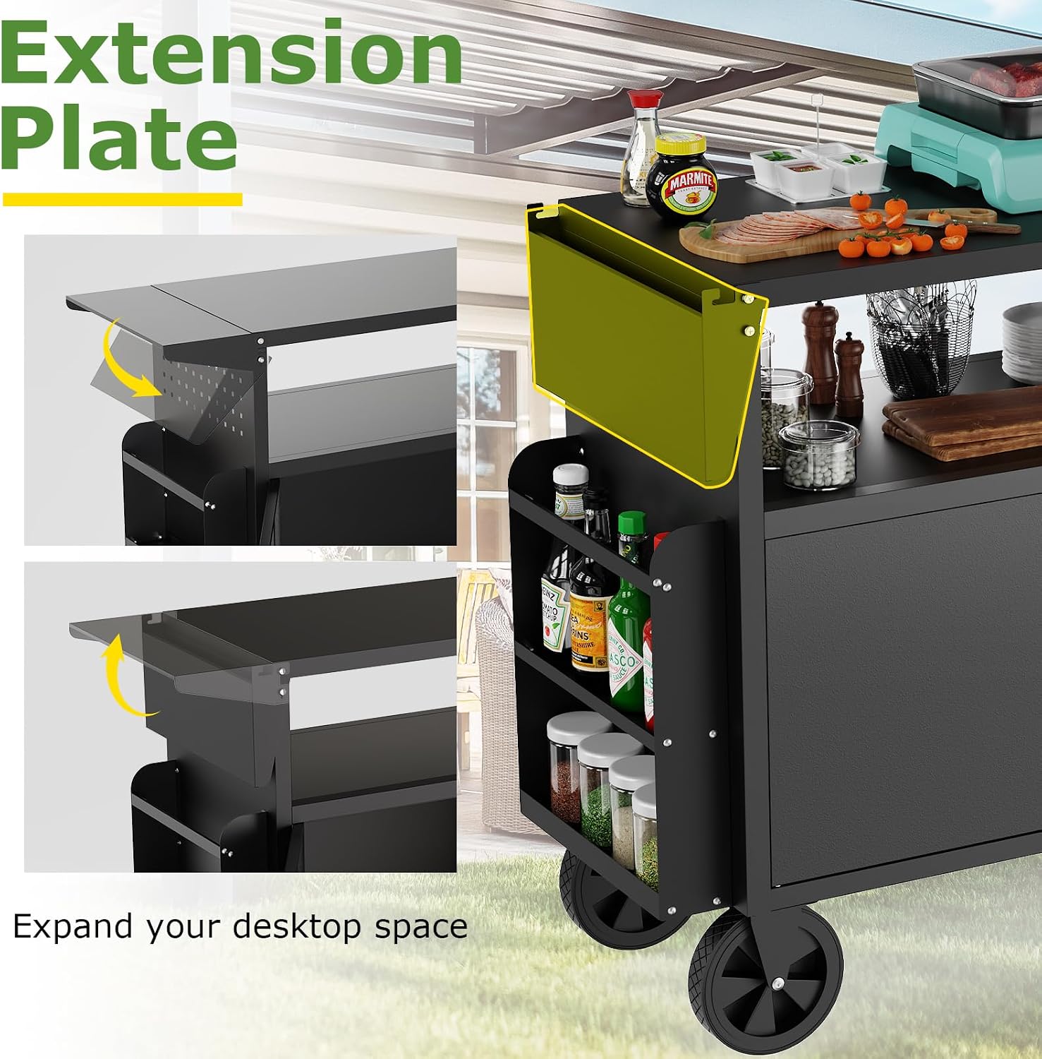 Carrito de parrilla para exter - Outdoor Camping Kitchen reseña y precio