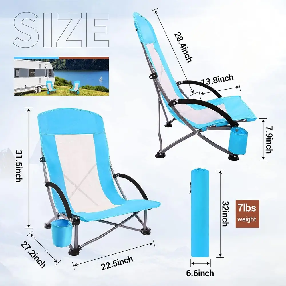 Sillas de Playa Portátiles Azu - Outdoor Camping High Chair reseña y precio