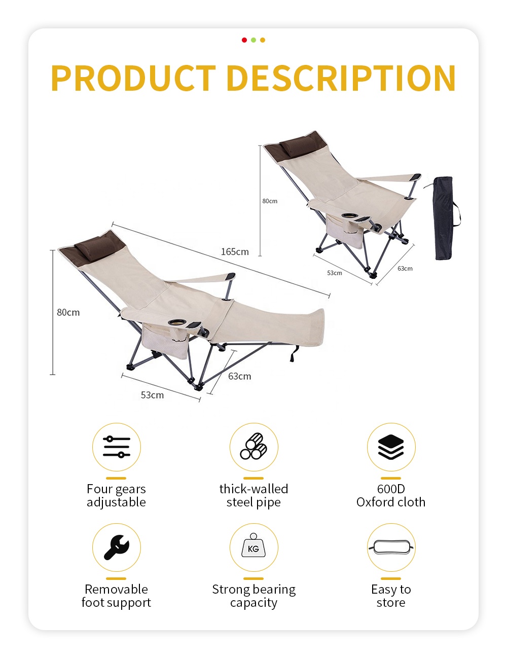 Silla Reclinable Plegable Port - Folding Chair reseña y precio