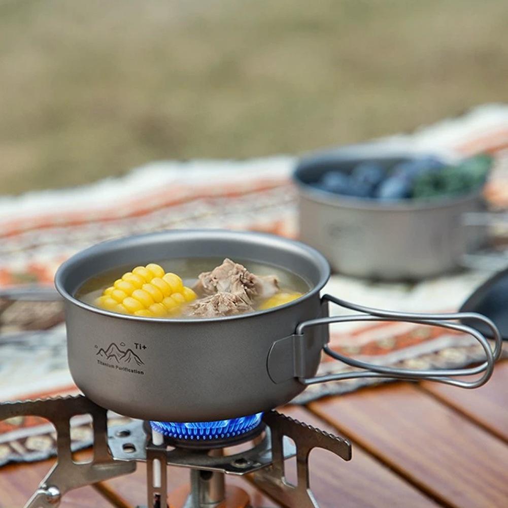 Olla de titanio para acampar a - Outdoor Camping Korea reseña y precio