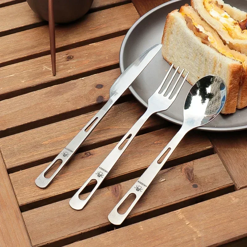 HWZBBEN-Juego de tenedor y cuc - Outdoor Camping Dining Set reseña y precio