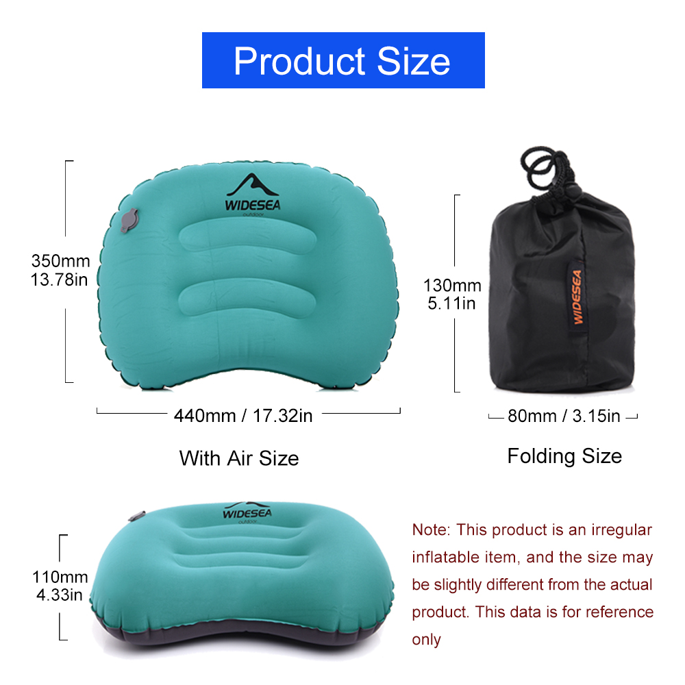 Widesea-almohada inflable port - Camp Pillow Compressible reseña y precio