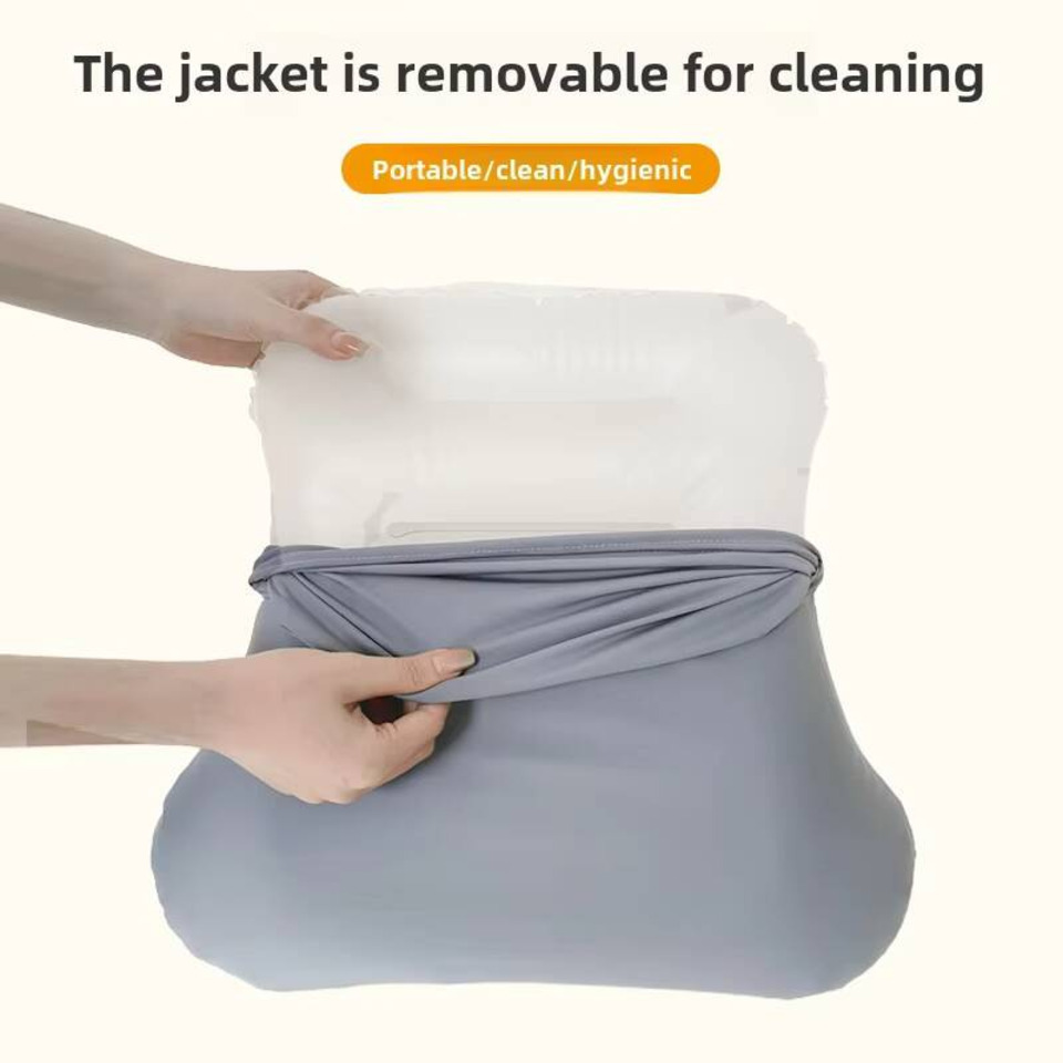 Almohada inflable de soporte L - Camp Pillow Compressible reseña y precio
