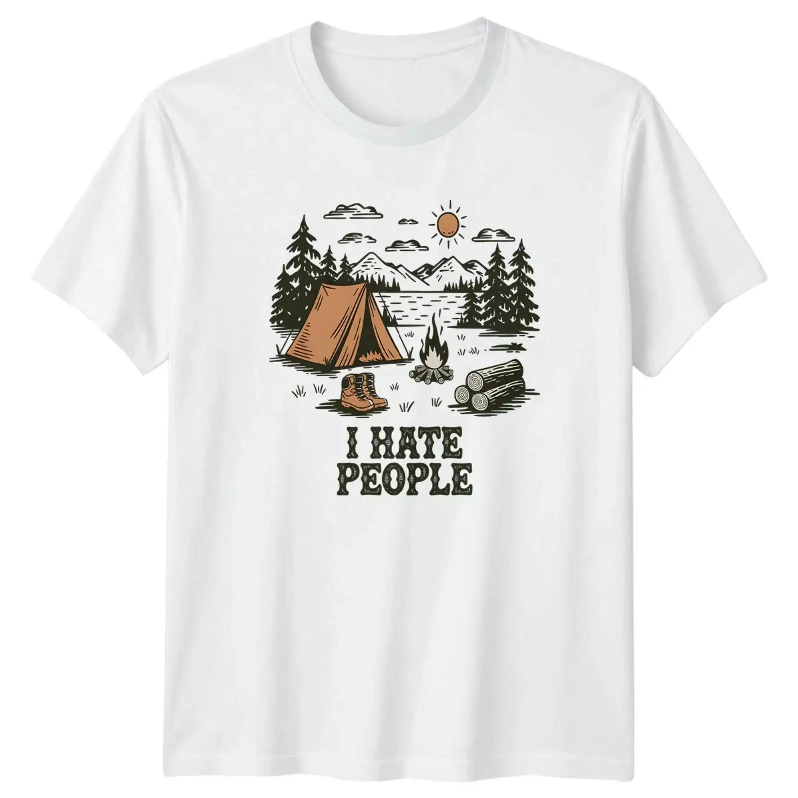 Camiseta I Hate People para ac - Outdoor Und Camping reseña y precio
