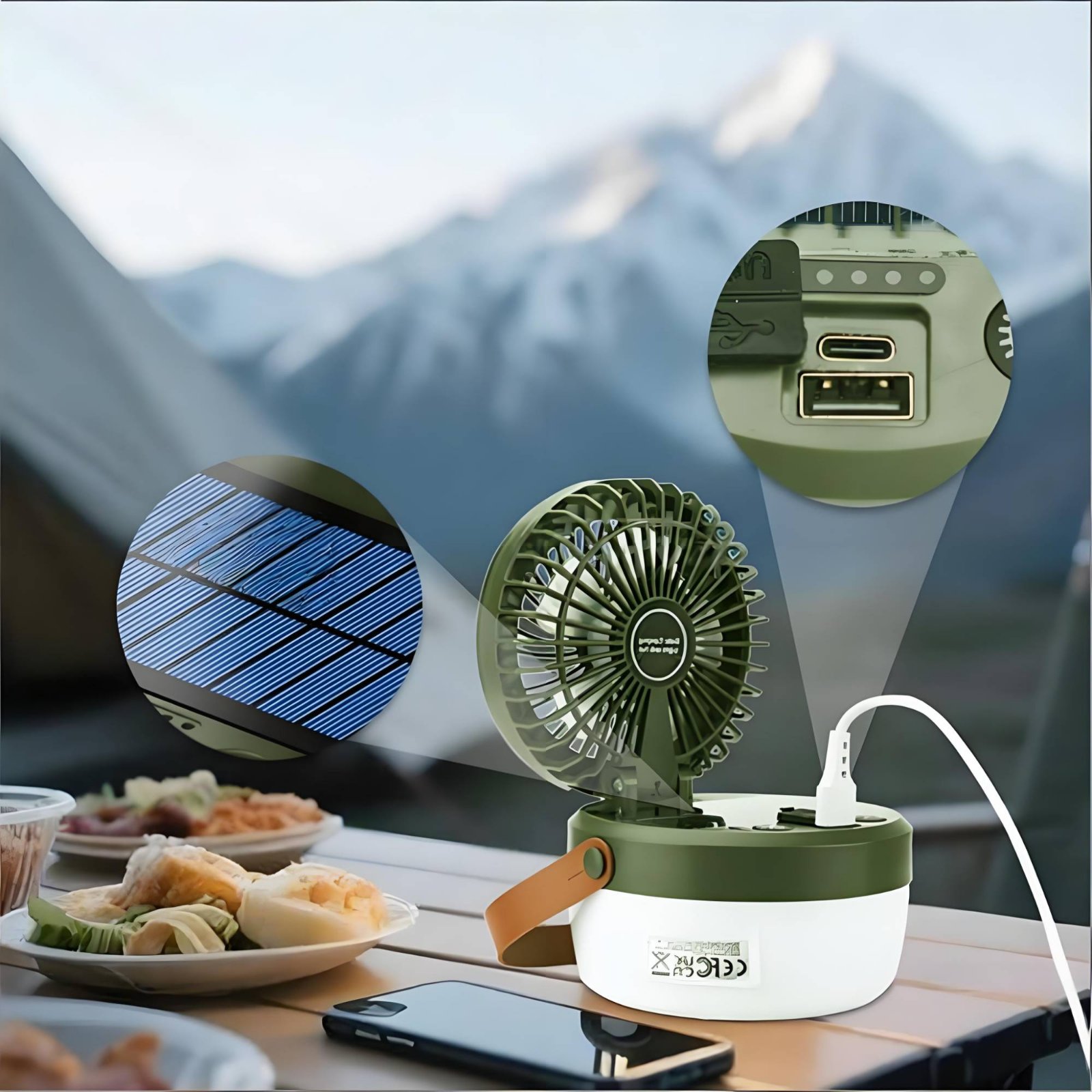 Linterna de Camping Solar con  - Camping Solar Lantern reseña y precio