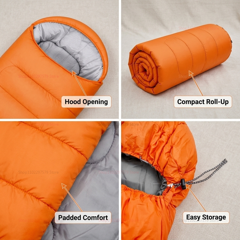 Saco de dormir ligero para aca - Outdoor Camping Sleeping Bag reseña y precio