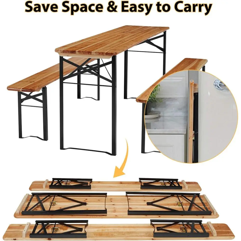 Mesa de Picnic Portátil de 3 P - Outdoor Camping Dining Set reseña y precio