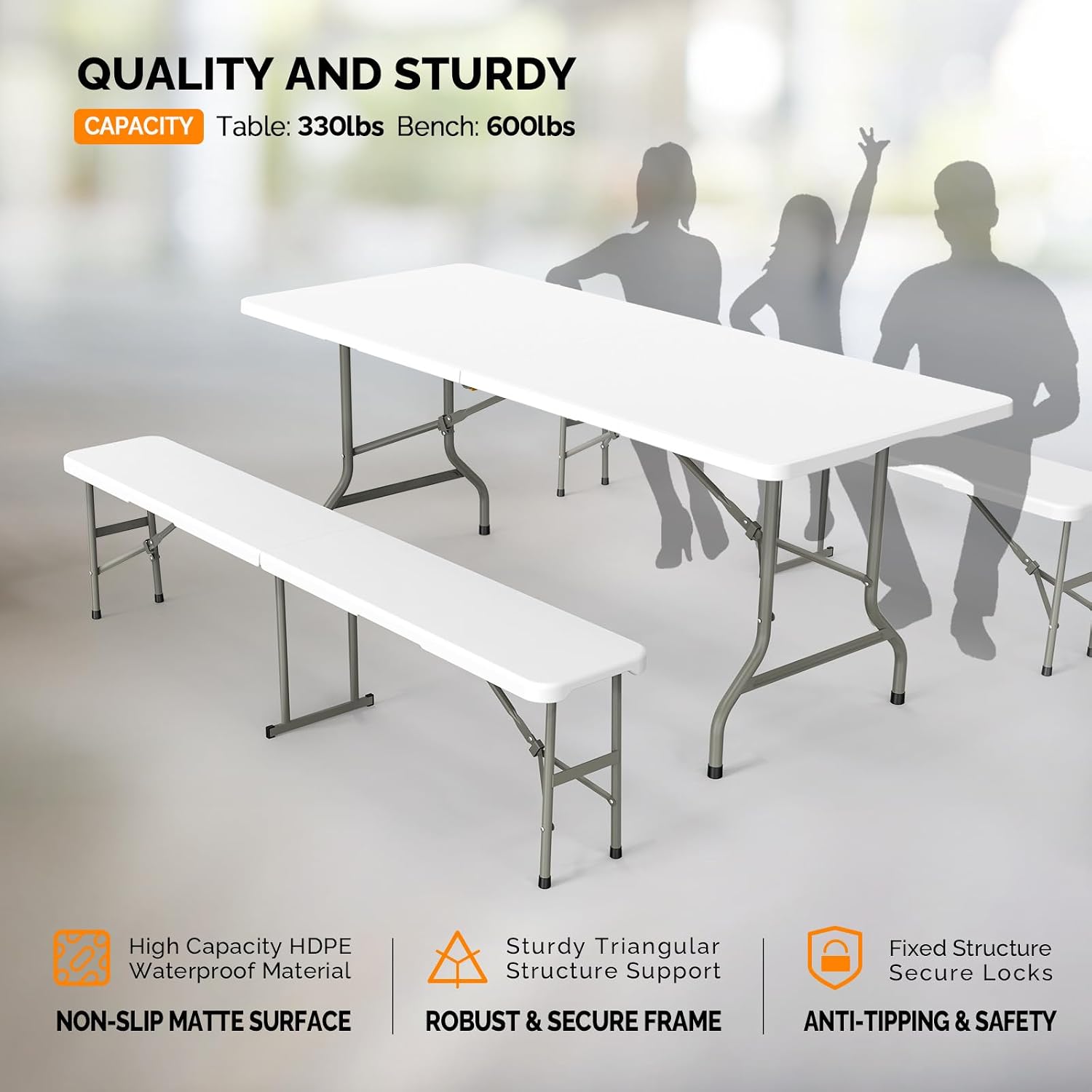 Conjunto de Mesa de Picnic con - Camping Outdoor Or Indoor reseña y precio
