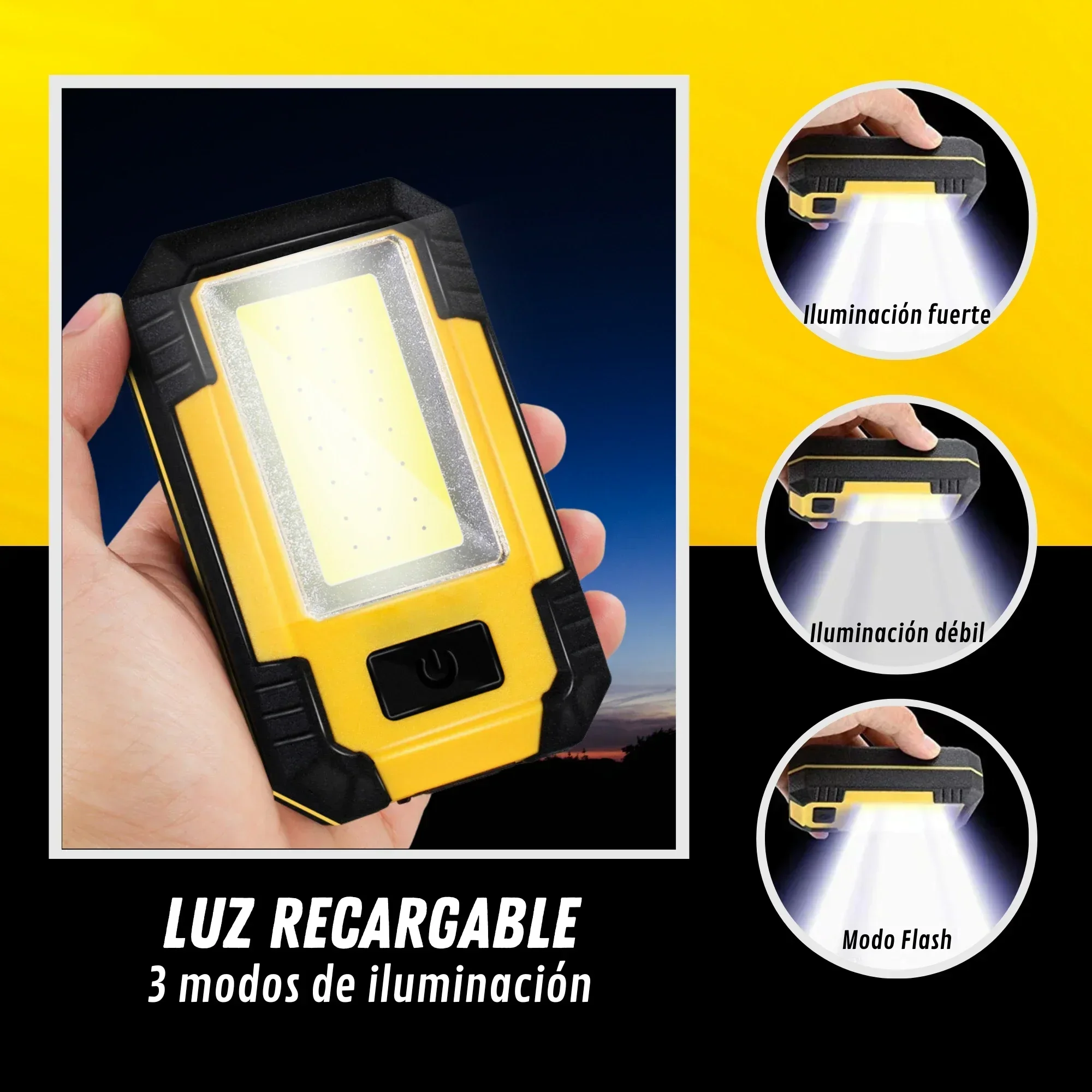 Luz de trabajo recargable port - Camping Lantern reseña y precio