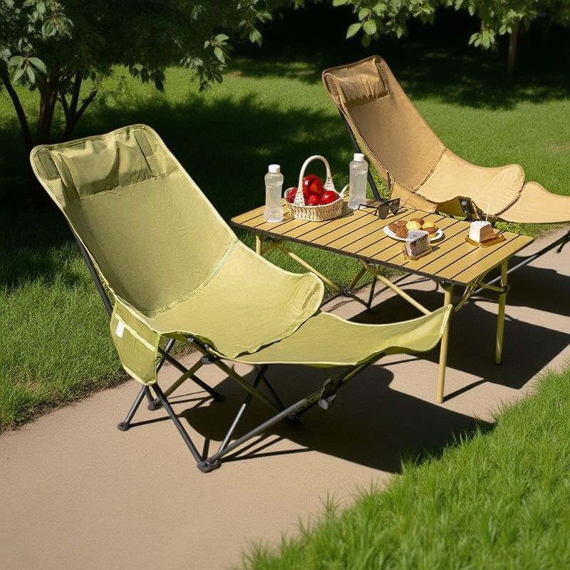 Silla Moon con cuatro reposapi - Outdoor Camping High Chair reseña y precio