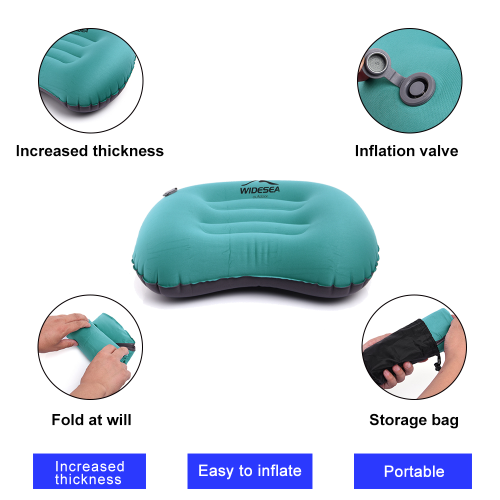 Widesea-almohada inflable port - Outdoor Camping Carpet reseña y precio