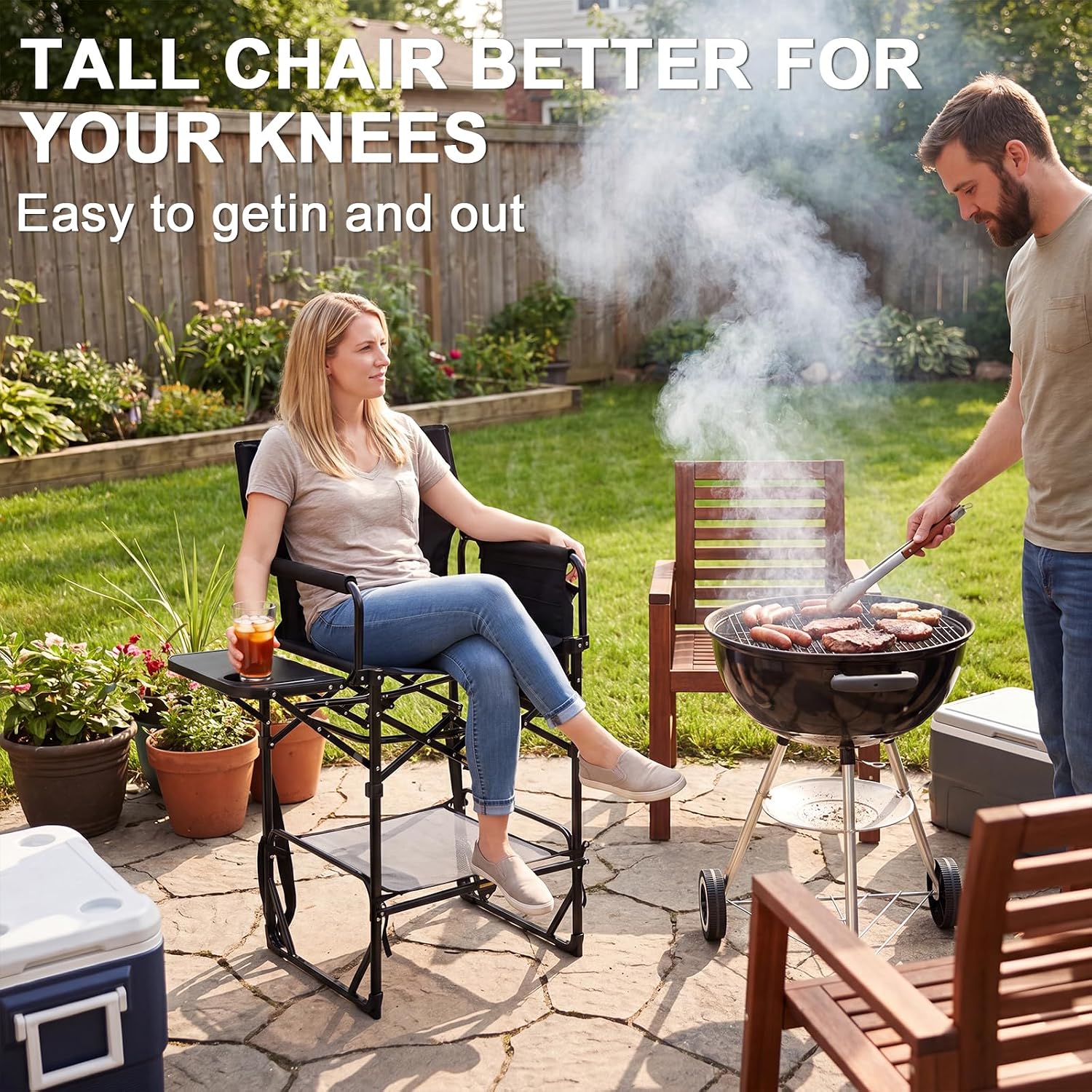 Paquete de 2 Sillas de Directo - Outdoor Camping High Chair reseña y precio