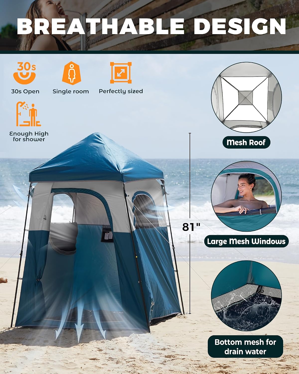 Carpa de Ducha Portátil para P - Outdoor Und Camping reseña y precio