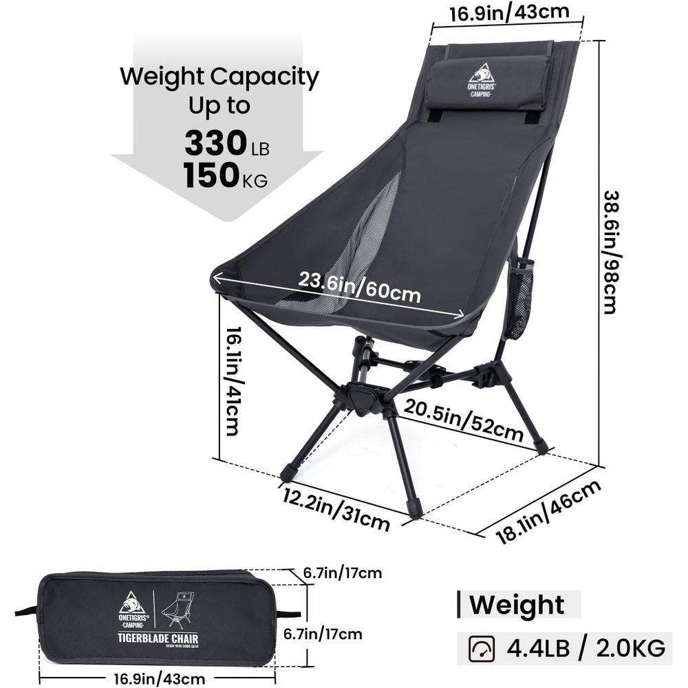 Silla de Camping Tigerblade co - Folding Chair reseña y precio