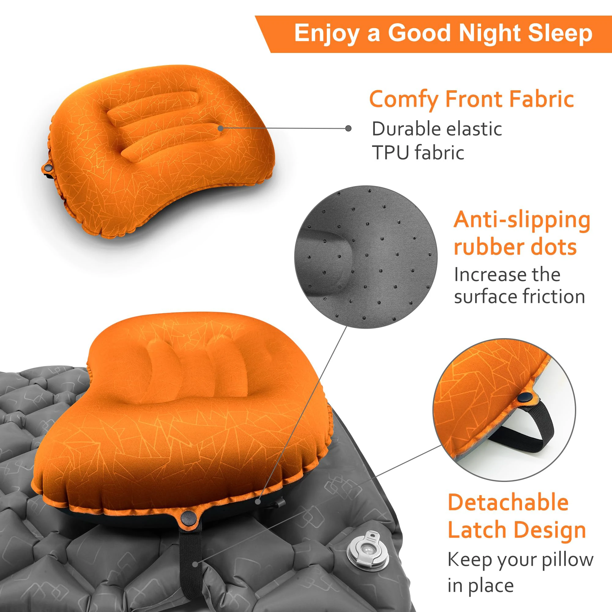 Almohada inflable ultraligera  - Camp Pillow Compressible reseña y precio
