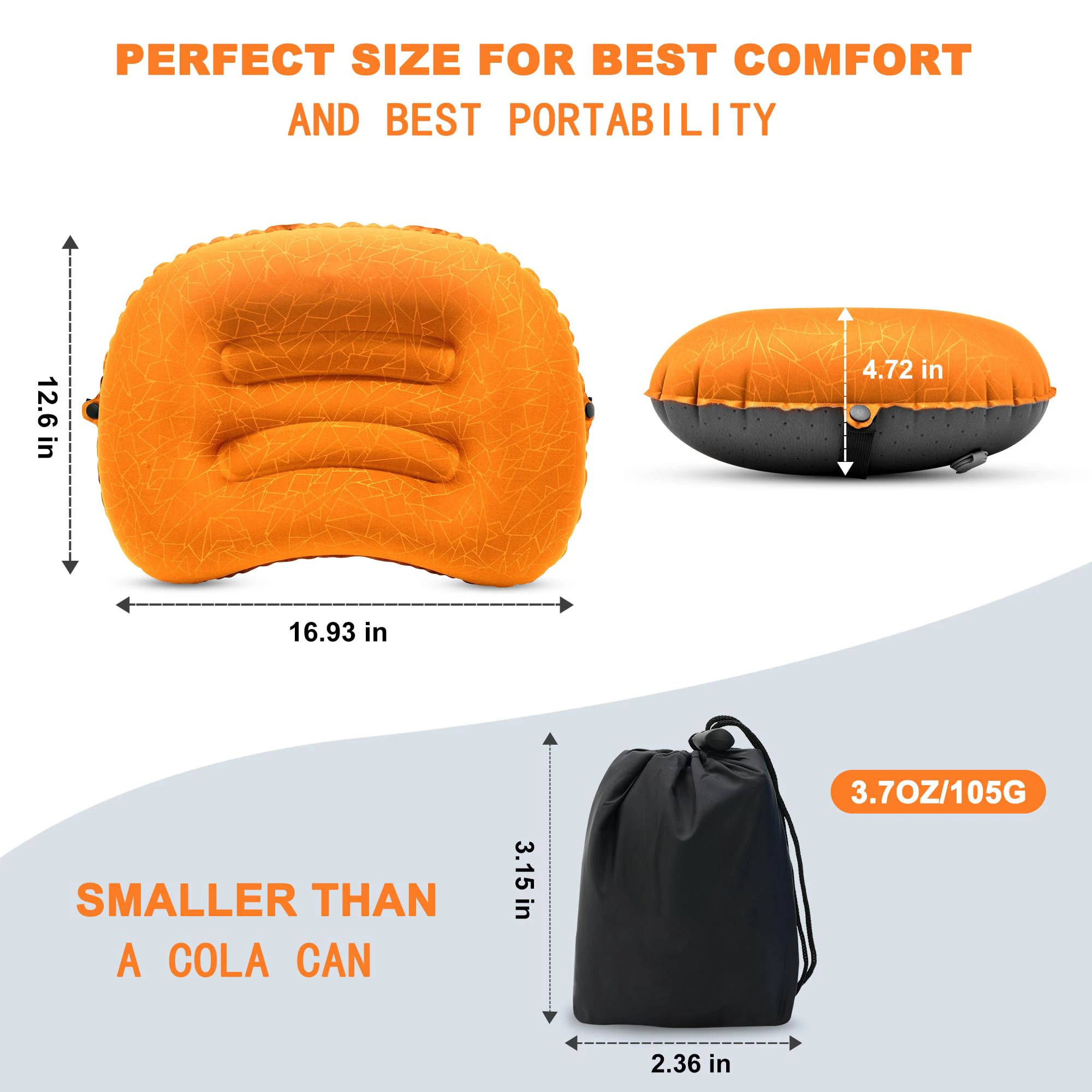 Almohada inflable ultraligera  - Camp Pillow Compressible reseña y precio